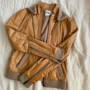 SOLD. Gorgeous Haute Hippie leather jacket